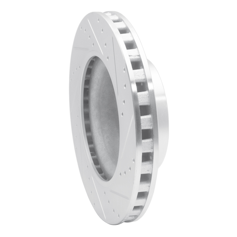 Pontiac GTO Brake Rotors (1) - Front Left - R1 Concepts - Drilled & Slotted - Silver - `05-`06